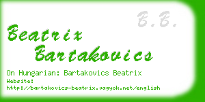 beatrix bartakovics business card